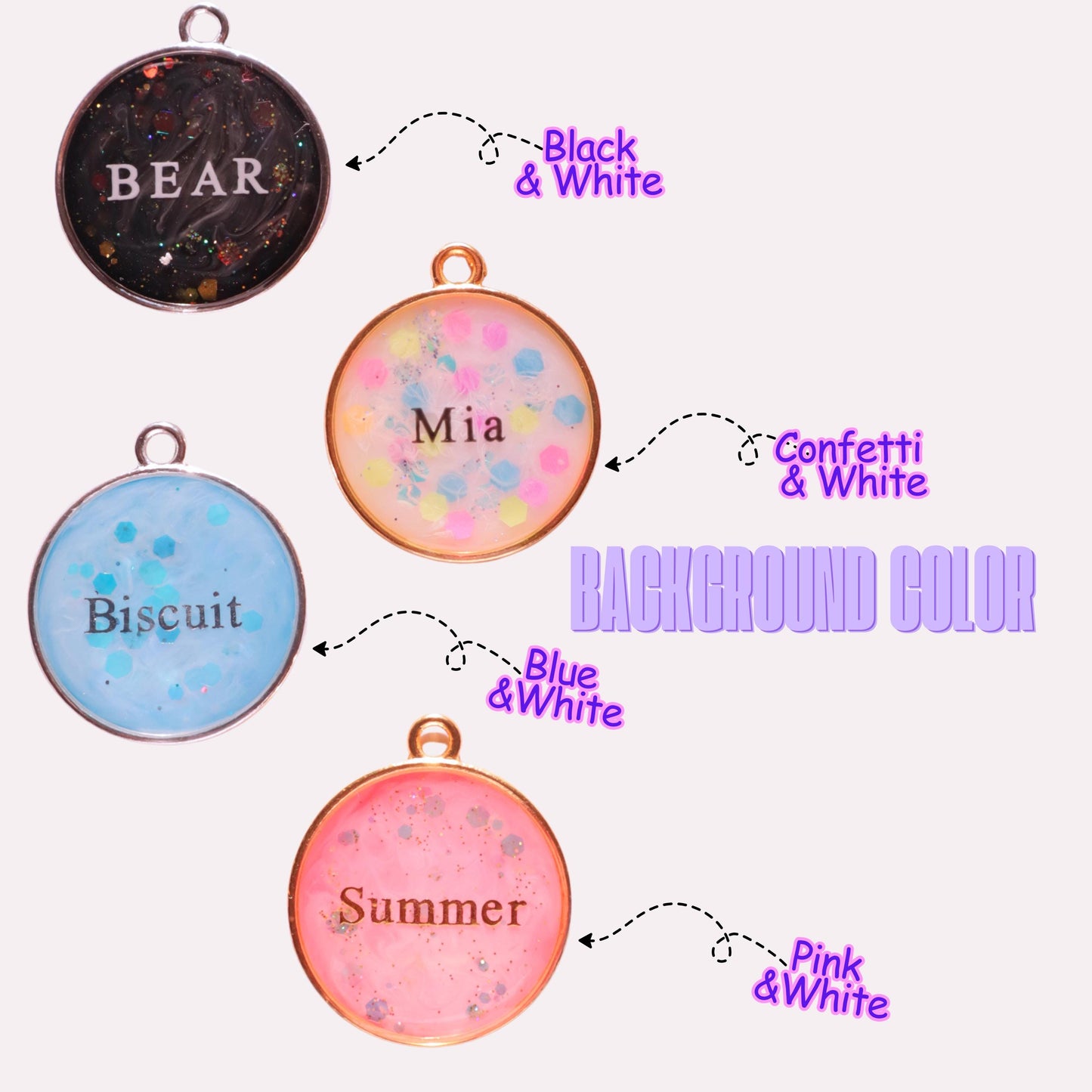 Custom Resin Charm Name Tag