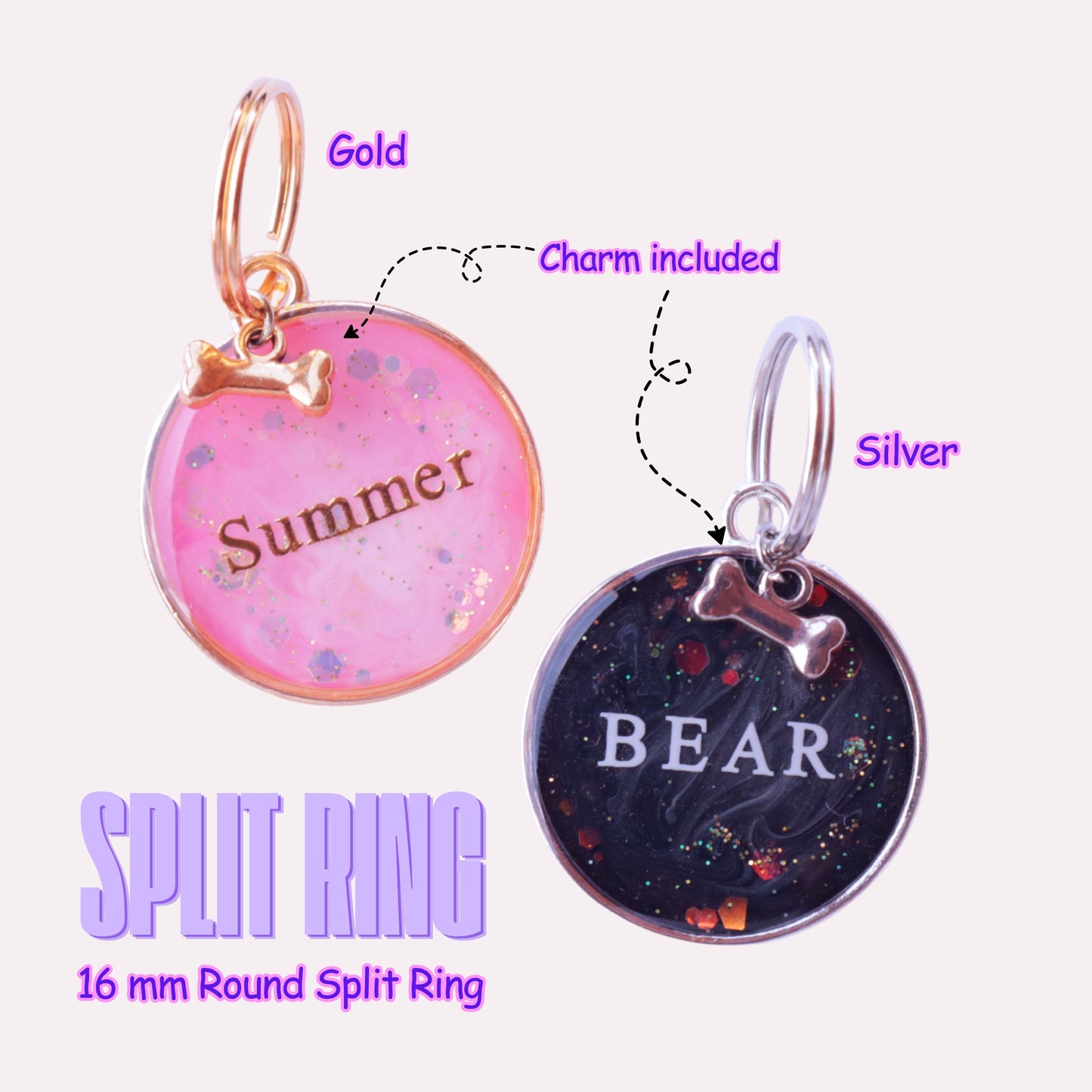 Custom Resin Charm Name Tag
