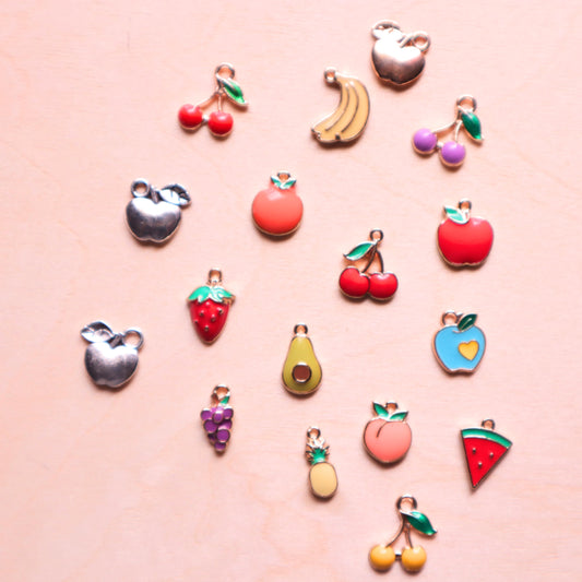 Curated Enamel Fruit Charm Collection